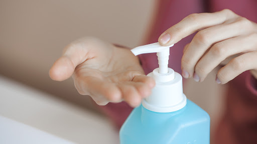 Дезінфектор, рука фото